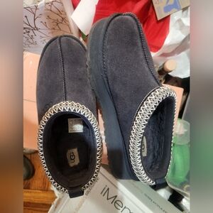 UGG Blue Platform Tazzman Suede Slip-On Shoes